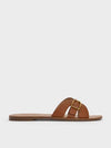 CHARLES & KEITH Belted Slide Sandals_Brown