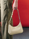 Lane Chain-Link Shoulder Bag_Cream