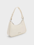 CHARLES & KEITH Women Lane Chain-Strap Shoulder Bag_Shell Grey