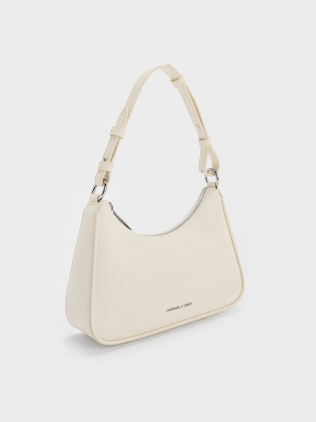 CHARLES & KEITH Women Lane Chain-Strap Shoulder Bag_Shell Grey