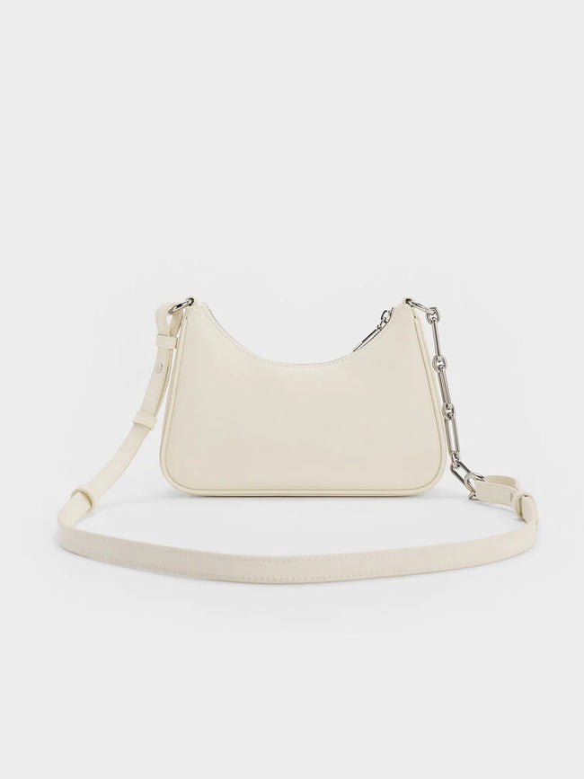 Lane Chain-Link Shoulder Bag_Cream