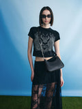 CHARLES & KEITH Women Lane Chain-Strap Shoulder Bag -Noir