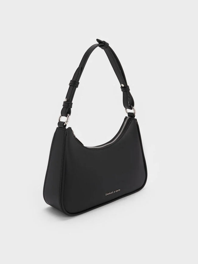 Lane Chain-Link Shoulder Bag_Noir