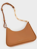 Lane Chain-Link Shoulder Bag_Russet Brown