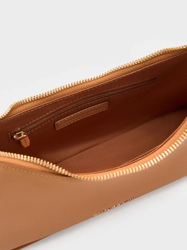 Lane Chain-Link Shoulder Bag_Russet Brown