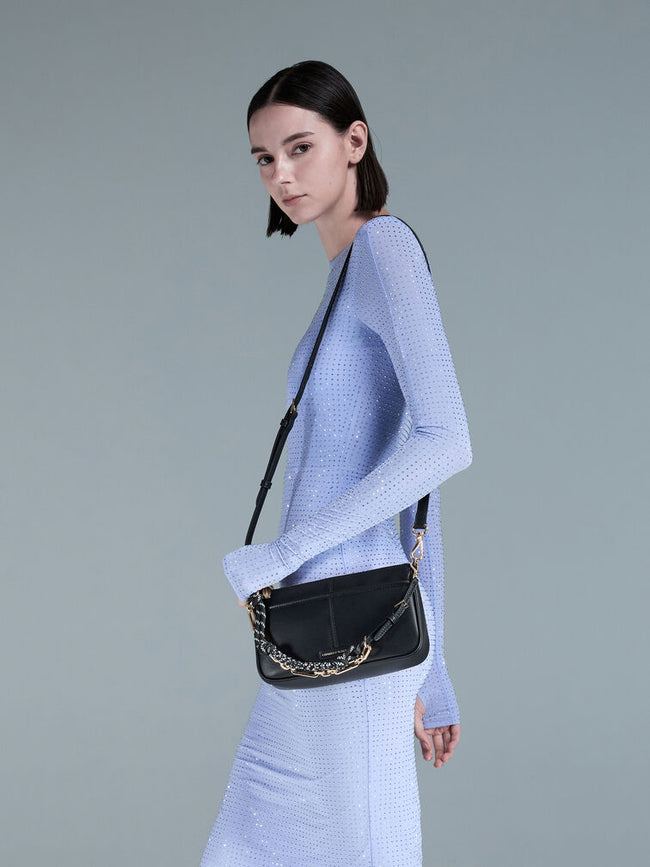 Addison Knotted-Rope Shoulder Bag_Black