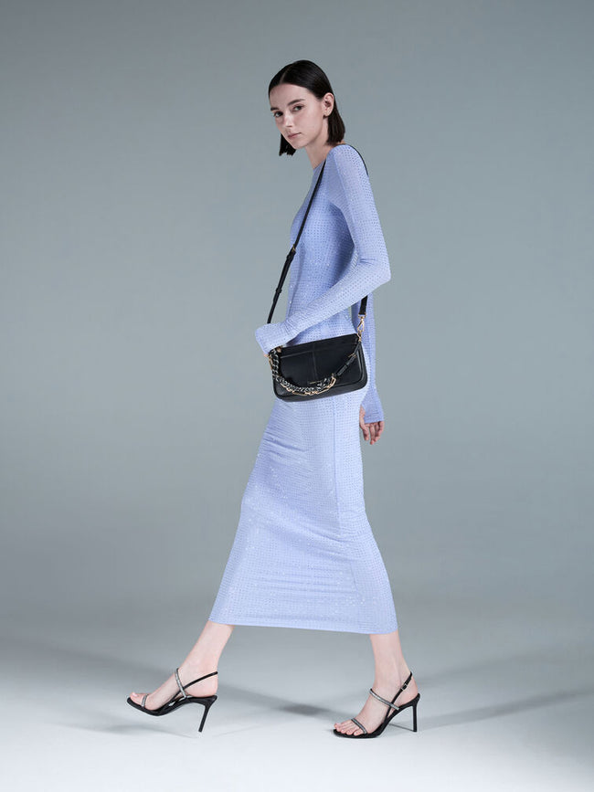 Addison Knotted-Rope Shoulder Bag_Black