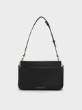 CHARLES & KEITH Lennie Chain-Handle Shoulder Bag_Black