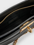 CHARLES & KEITH Lennie Chain-Handle Shoulder Bag_Black