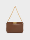 CHARLES & KEITH Lennie Chain-Handle Shoulder Bag_Dark Brown
