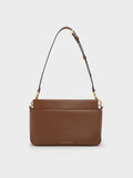 CHARLES & KEITH Lennie Chain-Handle Shoulder Bag_Dark Brown