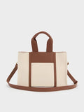 Mini Shalia Canvas Tote Bag_Beige Canvas