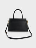 CHARLES & KEITH Lennie Top Handle Satchel Bag_Black