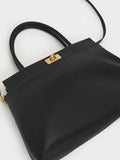 CHARLES & KEITH Lennie Top Handle Satchel Bag_Black