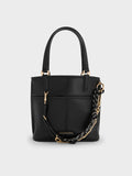 Addison Knotted-Rope Reversible Tote Bag_Black