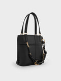 Addison Knotted-Rope Reversible Tote Bag_Black