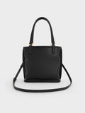 Addison Knotted-Rope Reversible Tote Bag_Black