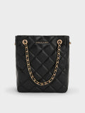 Alva Quilted Braided-Strap Shoulder Bag_Black