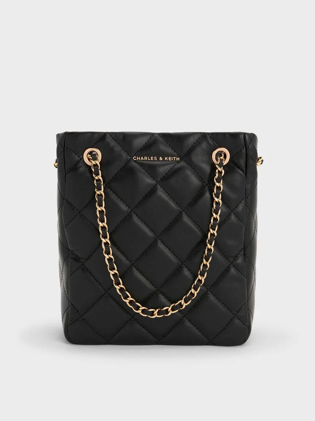 Alva Quilted Braided-Strap Shoulder Bag_Black