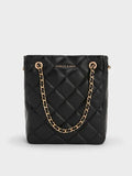 Alva Quilted Braided-Strap Shoulder Bag_Black