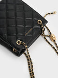 Alva Quilted Braided-Strap Shoulder Bag_Black