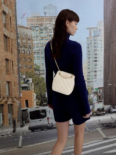 Alva Quilted Braided-Strap Shoulder Bag_Cream