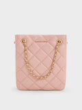 Alva Quilted Braided-Strap Shoulder Bag _Light Pink