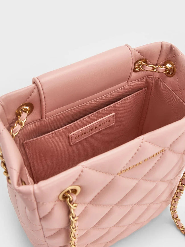 Alva Quilted Braided-Strap Shoulder Bag _Light Pink