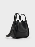CHARLES & KEITH Women Mini Lyla Tubular Tote Bag -Black