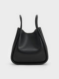 CHARLES & KEITH Women Mini Lyla Tubular Tote Bag -Black