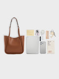 CHARLES & KEITH Women Mini Lyla Tubular Tote Bag - Chocolate -Chocolate