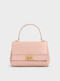 CHARLES & KEITH Lennie Chain-Strap Top Handle Bag_Light Pink