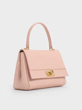 CHARLES & KEITH Lennie Chain-Strap Top Handle Bag_Light Pink