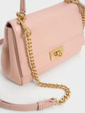 CHARLES & KEITH Lennie Chain-Strap Top Handle Bag_Light Pink