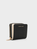 CHARLES & KEITH Women Finley Zip-Around Small Wallet -Black