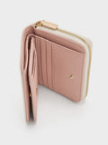 CHARLES & KEITH Women Finley Zip-Around Small Wallet -Cream