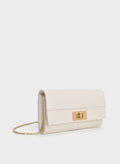 CHARLES & KEITH Lennie Chain-Handle Wallet_Cream