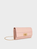 CHARLES & KEITH Lennie Chain-Handle Wallet_Light Pink