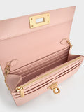 CHARLES & KEITH Lennie Chain-Handle Wallet_Light Pink