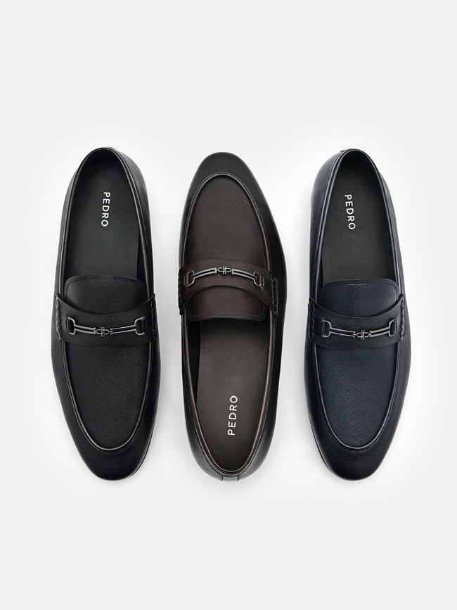 PEDRO Alistair Leather Loafers - Black