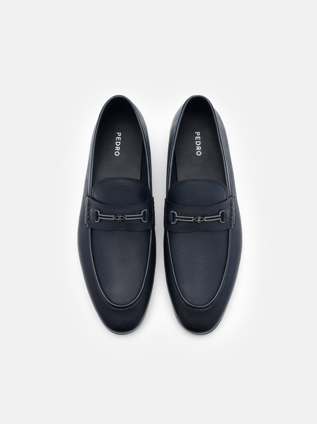 PEDRO Alistair Leather Loafers - Navy