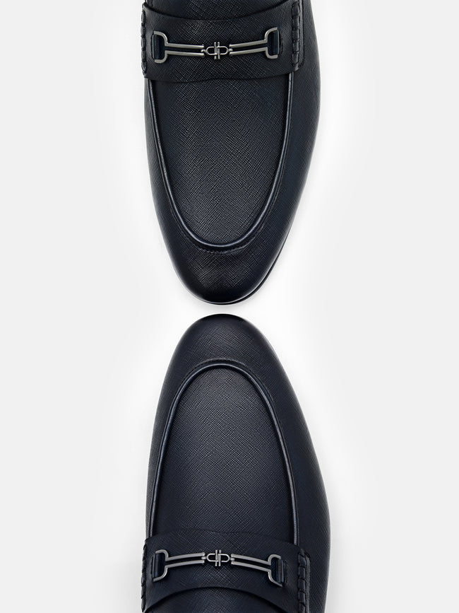 PEDRO Alistair Leather Loafers - Navy