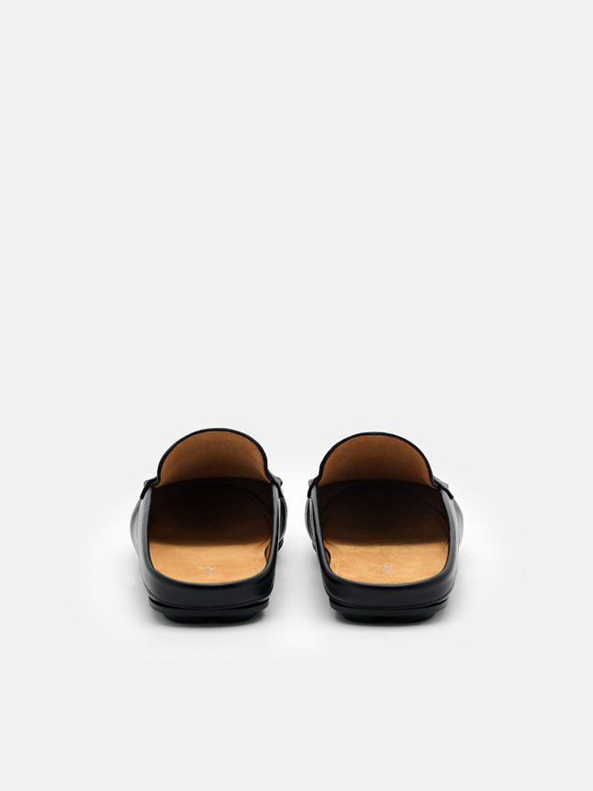 PEDRO Icon Leather Mules - Black