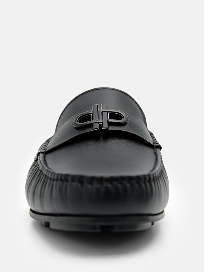 PEDRO Icon Leather Mules - Black