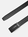 PEDRO Reversible Leather Tang Belt - Black