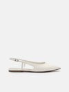 PEDRO Studio Loral Leather Slingback Flats - Chalk
