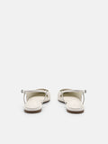 PEDRO Studio Loral Leather Slingback Flats - Chalk