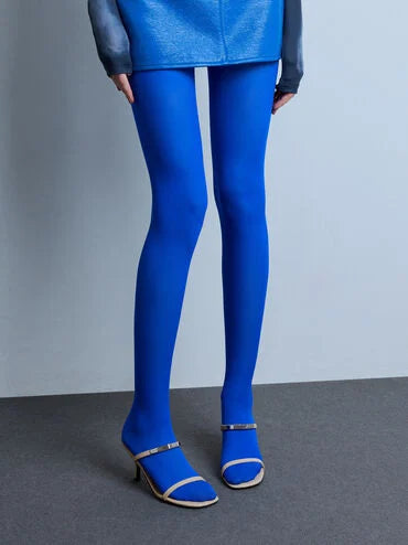 Patent Metallic-Accent Double-Strap Heeled Sandals_Beige