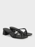 Strappy Toe-Ring Block-Heel Sandals_Black