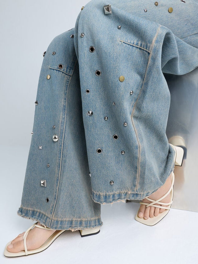 Strappy Toe-Ring Block-Heel Sandals_Chalk